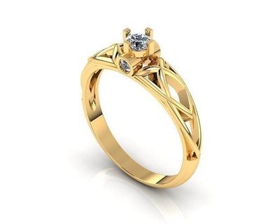 fashion ring jewelry gold silver printable diamond jewel jewellery wedding gem engagem apparel punasaraj rings 3d print model - Mito3D