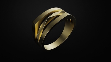 Moda anillo oro joyería joya plata imprimible platino blanco anillos 3d print model - Mito3D