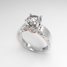 mode bague diamant 3d impression modèle fantaisie imprimable sterling engagem platine bijoux argent or bijou goujat brillant mariage engagement anneaux 3d print model - Mito3D