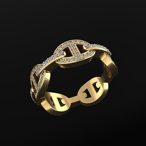 Moda anillo joyería joya lujo elegante oro plata Boda diamante arete pulsera collares colgante pendiente rinoceronte accesorio belleza diseño canalla anillos 3D print model - Mito3D