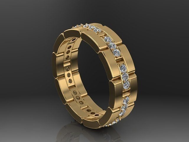 Moda anillo joyería destinomehkokabi moderno plata joya brillante oro diamante belleza colgante pendiente collar arete pulsera rubí Diamante brazalete 3D print model - Mito3D