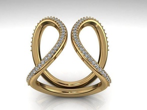 mode bague bijoux or argent diamant gemme engagement mariage engagem fatemehkokabi beauté Collier 3d print model - Mito3D