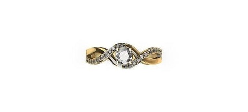 moda anel joalheria prata esterlina ouro brilhante argolas 3d print model - Mito3D