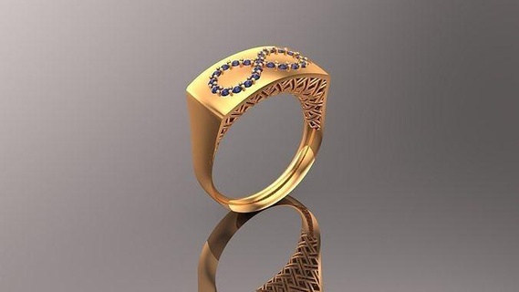 Mode Ring Ringe Schmuck Silber Gold Diamant brillant Juwel Schönheit druckbar Rubin wertvoll leuchtenden scheinen Sterling engagem 3d print model - Mito3D