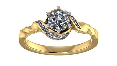 fashion ring 03 gold jewellry luxury design metallic silver jewelry rings 3d print model - Mito3D