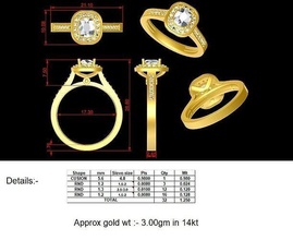 fashion ring 05 gold luxury jewelry silver platinum gem rings 3d print model - Mito3D