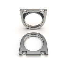 mode ring 2 stahl metallisch chrom modern diamant gold silber modelle schmuck ringe 3d print model - Mito3D