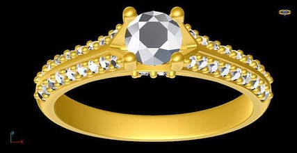 mode engagement bague 22 bijoux conception platine luxe diamant gemme or argent bande anneaux 3d print model - Mito3D