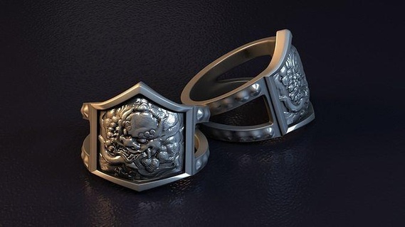 Mode Ring a002 Schmuck Design Silber genau Liebe Romantik Luxus Gold Juwel Diamant Tier Engagement Hochzeit Schädel Knochen Kunst Ringe 3d print model - Mito3D
