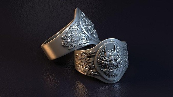 Mode Ring a004 Schmuck Design Silber genau Liebe Romantik Luxus Gold Juwel Diamant Tier Engagement Hochzeit Schädel Knochen Kunst Ringe 3d print model - Mito3D