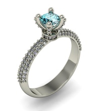anneau de mode diamants bijoux imprimable bague en diamant exclusif or l'anneau la mariage gem rhiho cad cnc femme joyau d'argent les anneaux 3d print model - Mito3D