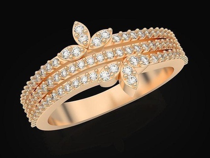 moda squillare Fidanzamento argento oro diamante gemma nozze stampabile gioielleria bellezza anelli engagement brillante 3d print model - Mito3D