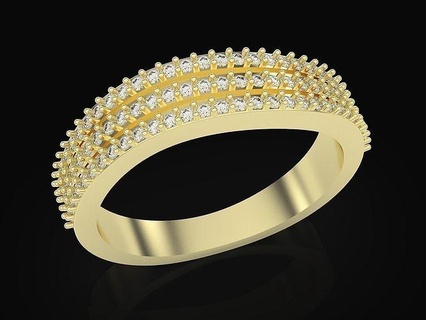 moda squillare Fidanzamento argento oro diamante gemma nozze stampabile gioielleria bellezza anelli 3d print model - Mito3D