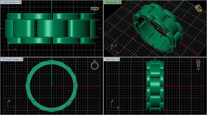 moda anillo compromiso plata oro rolex joyería joya anillos imprimible diamante boda libra esterlina diseño platino brillante hombres hombre 3d print model - Mito3D