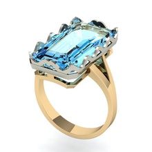 fashion ring gem jewelry diamond printable cad engagement gems female women exclusive 3dm stl obj gold rhino cnc silver luxury rings 3d print model - Mito3D