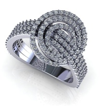 anneau de mode r91 bijoux l'anneau le diamant imprimable des cad tigre amimal boucle d'oreille trucs pendentif bracelate bracelet collier swarea les anneaux 3d print model - Mito3D
