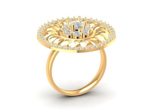 fashion ring women 2321 jewelry accessories gold diamond man men woman unisex design fengshui rings 3d print model - Mito3D