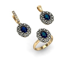 la moda gemme gioielli stampabile esclusivo set oro anello orecchino cad matrimonio gemma rhiho cnc donna gioiello di diamanti argento altri 3d print model - Mito3D