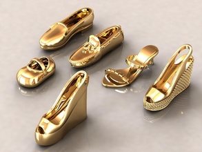 moda scarpe incantesimi pendente gioielleria collana braccialetto amuleto stampabile sterlina argento oro donna gioiello collane 3d print model - Mito3D