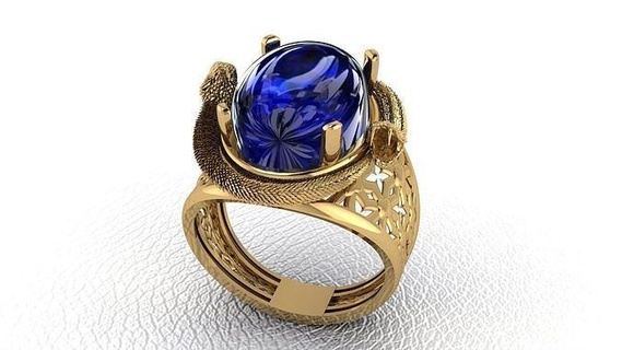 moda serpente anel joalheria argolas ouro prata imprimível diamante jóias jóia 3d print model - Mito3D