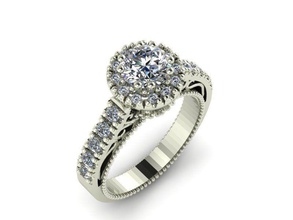 fashion solitaire ring la joyería solitairering de moda diamondring compromiso 18k los anillos anillo oro joya brillante diamante el boda 3d print model - Mito3D