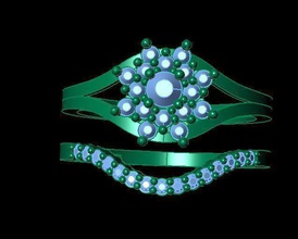 moda twin ring donne anello stampabile gioiello abbigliamento disco di platino la collana tvin oro gioielli argento diamante fidanzamento gemma matrimonio cad anelli 3d print model - Mito3D