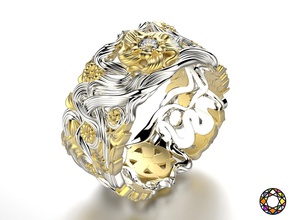 de mode bague mariage ensemble 0118 bijoux cad la conception le diamant l'engagement gem or platine imprimable prototypage l'anneau d'argent stl marque beauté femme défi les anneaux en anneau 3d print model - Mito3D
