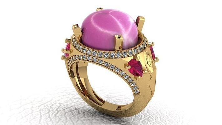 moda mujer anillo joyería joya oro anillos diamante diseño imprimible 3d print model - Mito3D