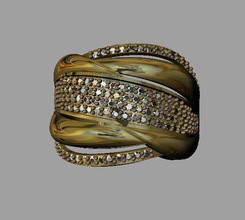 mode frauen ring schmuck gold silber diamant druckbar juwel engagement sterling engagem drucken schönheit finger prototyp entwickeln cad ringe 3d print model - Mito3D
