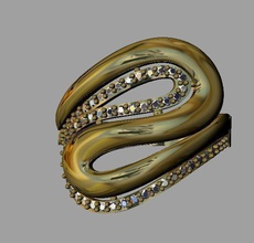 Mode Frauen Ring Schmuck Silber Gold Diamant druckbar Juwel Engagement Hochzeit Sterling Platin Halskette engagem 3d print model - Mito3D