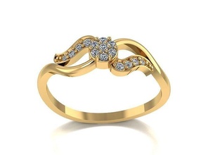 fashion women ring jewelry gold silver printable diamond jewel jewellery engagem engagement wedding beauty gem rings punasarraj 3d print model - Mito3D
