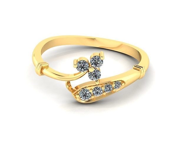 moda mulheres anel joalheria ouro imprimível prata diamante jóia jóias engagem gema casamento noivado beleza platina argolas 3D print model - Mito3D