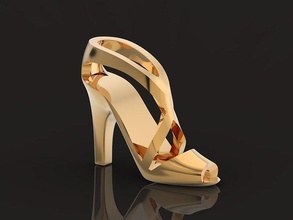 mode pendentif femmes chaussures bottes 480 charme or démarrage élégant branché talon sandale fille mujer donna bijoux pendentifs 3d print model - Mito3D