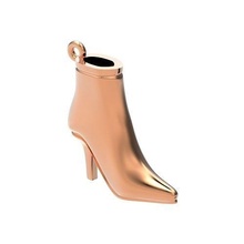 fashionable stylish pendant women boots shoe jewelry 3d modeling creative design trendy boot shoes fashion heel woman girl gold pendants 3d print model - Mito3D