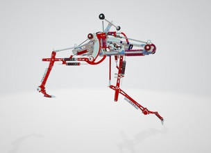 coureur rapide robot technologie machine mécanique xobotix bipède darpa ingénierie science 3d print model - Mito3D