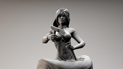 fat to fitness girl bodybuilding gym training workout fit sculpt muscle sculpture statue female lifting lift excercise trainer exercise weight press art sculptures 3d print model - Mito3D