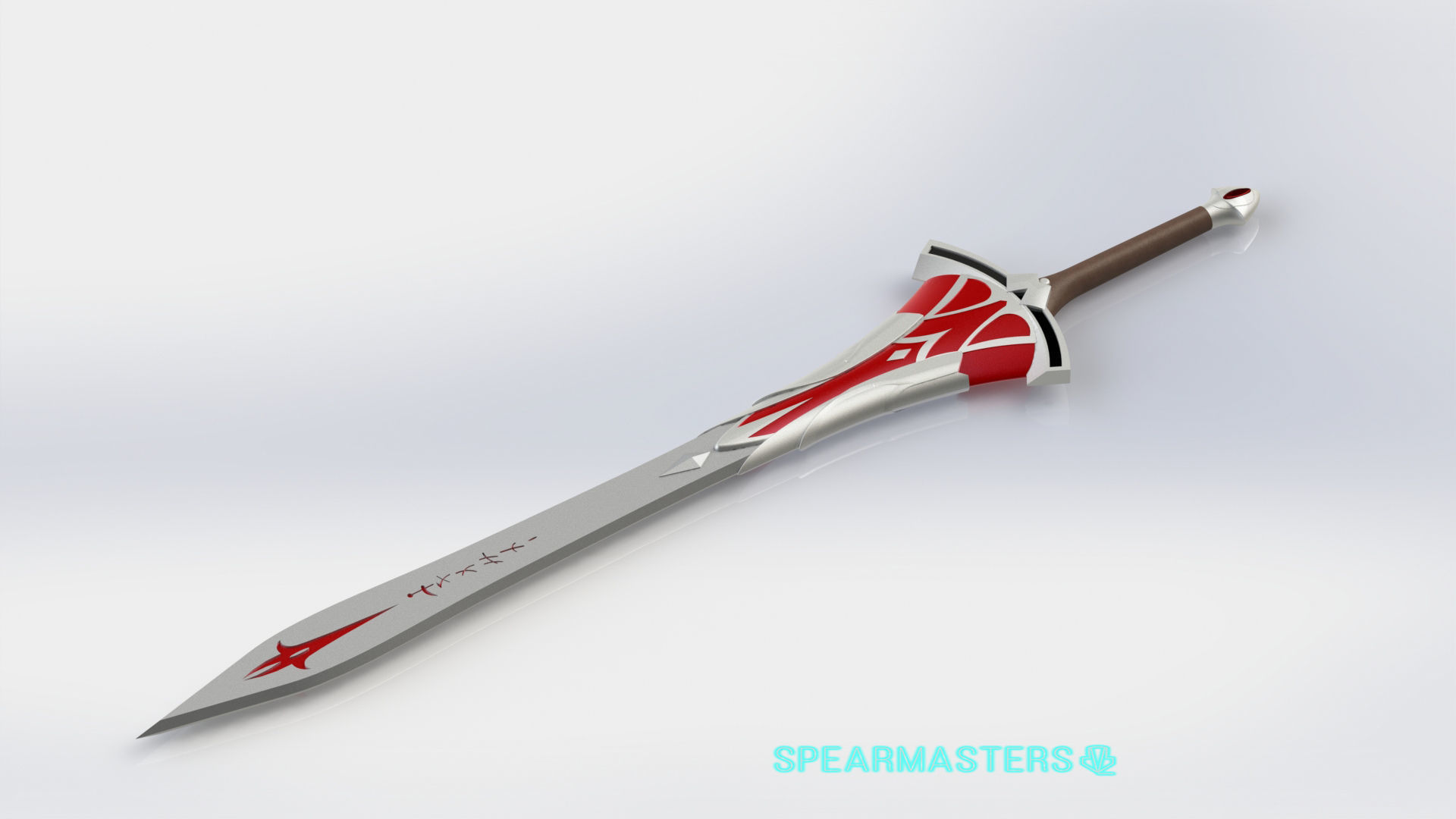 fate apocrypha saber of red mordred sword cosplay 3d print saberofred games toys 3D print model - Mito3D