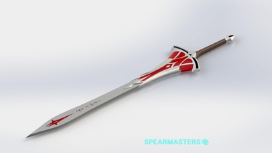 fate apocrypha saber of red mordred sword cosplay 3d print saberofred games toys 3d print model - Mito3D