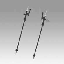 fate grand order berserker asterios sprite 1 two hatchets cosplay weapon prop hobby diy other 3d print model - Mito3D
