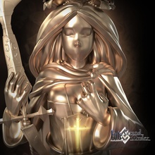 fate grandorder ruler class chess piece grand order custom sculpture 3dprinting 3dprint anime stylized print printable gilgamesh art deco cross sacred scales justice games toys board 3d print model - Mito3D