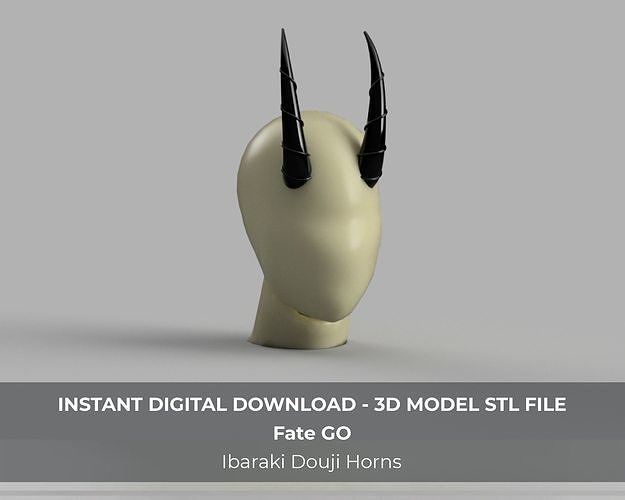 Schicksal ibaraki douji Berserker Cosplay Hörner 3d Modell stl Datei Dämon Mode 3D print model - Mito3D