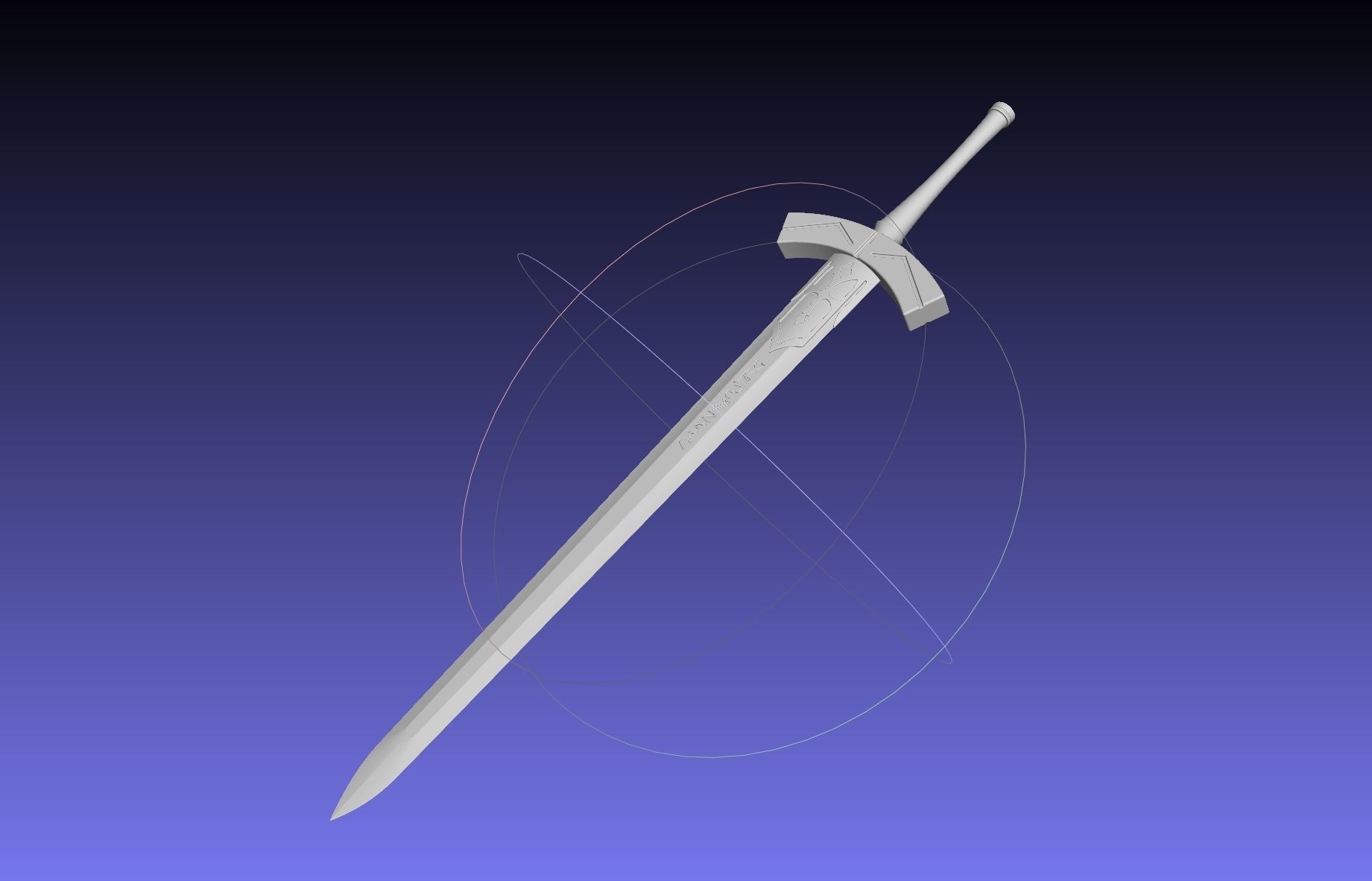 destino sciabola excalibur spada stampabile assemblaggio 3d stampa fantasia lama restare notte mille dollari ordine anime replica costume cosplay giochi giocattoli 3D print model - Mito3D