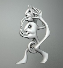baba oğul sanat şekil karakter kavramsal aşk heykeller 3d print model - Mito3D
