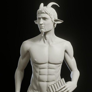 Faun satir mitoloji fantezi kurgusal yaratık acient Yunan Yunanistan heykel 3d Yazdır karakter erkekler orman tava flüt Roma Sanat heykeller 3d print model - Mito3D