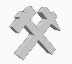 fc shakhtar hammers logo symbol football art signs logos 3d print model - Mito3D