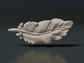 feather high poly art piuma bird cielo ali volare altri 3d print model - Mito3D