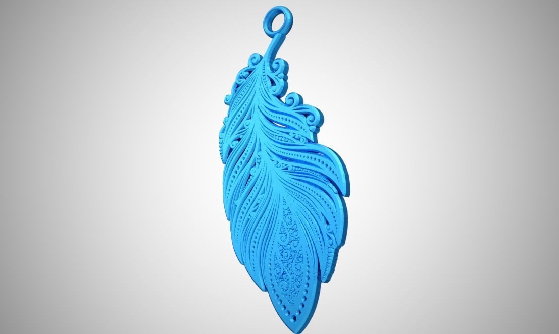 feather necklace jewelry bird wing feathers cleaner brush arrow clean wings broom element jewellery bracelet ring diamond earrings pendants 3D print model - Mito3D
