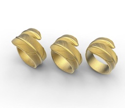plume anneaux bague or bijoux argent bijou animal nature stylo rird ange brillant 3d print model - Mito3D