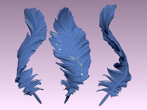 feather v1 plume bird ceramic decor decorate house 3d print model - Mito3D