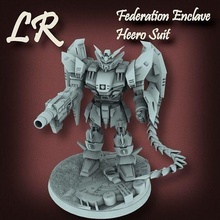 federación enclave héroe traje robot futurista 2pi mesa mecha batalla móvil juegos juguetes juego accesorios 3d print model - Mito3D